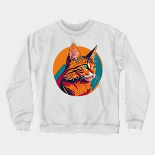 Cute Tabby Cat Crewneck Sweatshirt